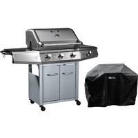 Gasgrill mit LED "Bingo 4" - 4 Brenner, davon 1 seitlich